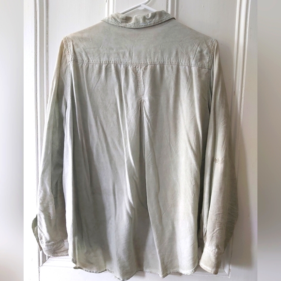 Velvet Heart Sage Shirt Rayon Lrg - Picture 6 of 8